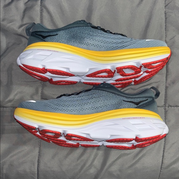 Hoka Teal and Yellow Athletic Shoes m Bondi 8 size 10d brandnew - Picture 2 of 6